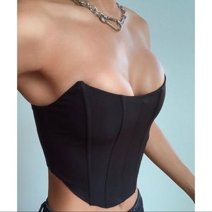 NWT missguided black corset top
